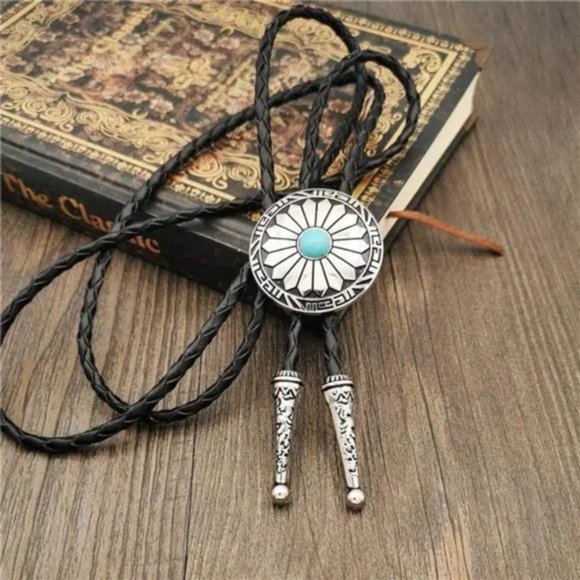 Cowboy Bolo Tie For Men 04 American Western Bolo Tie - Picture 1 of 5